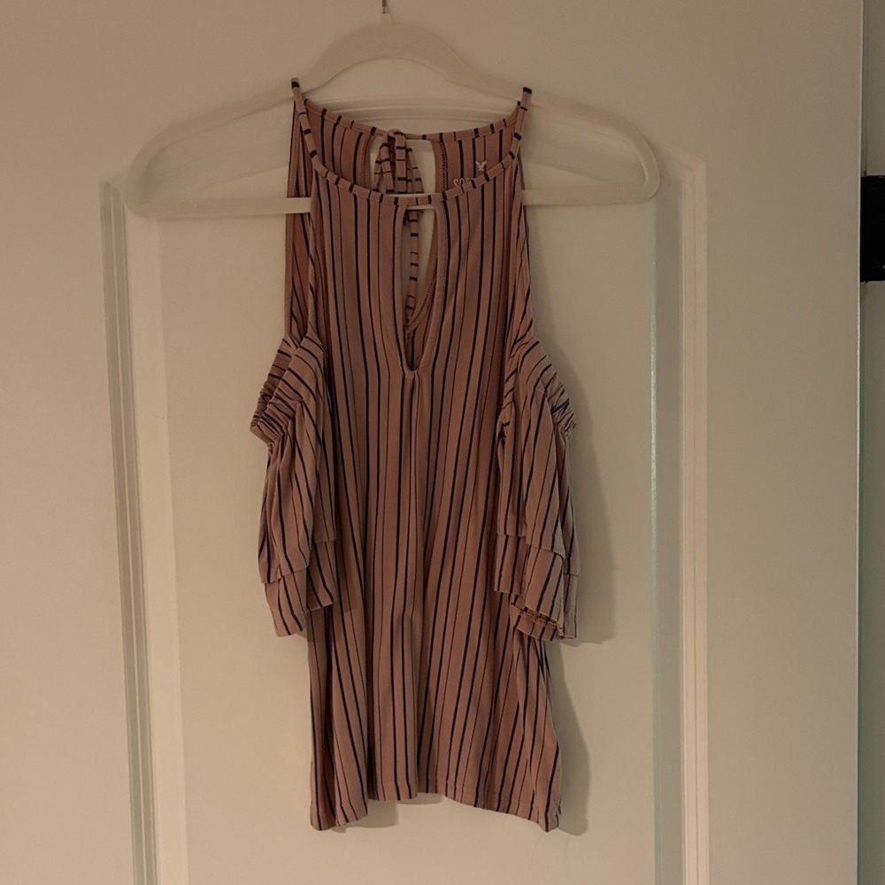 American Eagle Outfitters Blush Striped Blouse